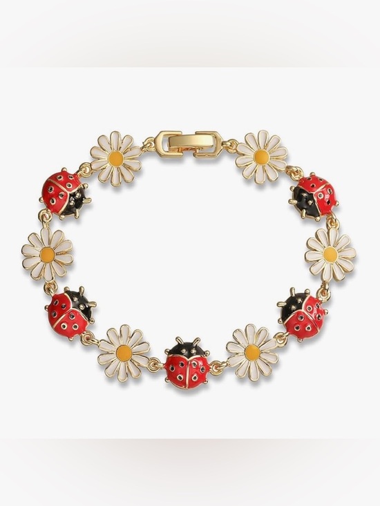 Jewelry - Daisy & Ladybug Gold-Tone Charm Bracelet